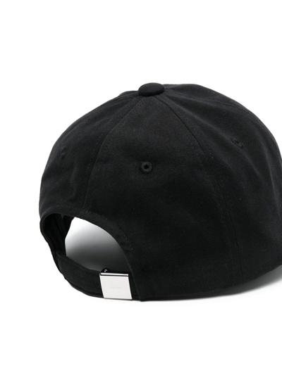 We11 Done Logo Embroidered Baseball Cap In 黑色