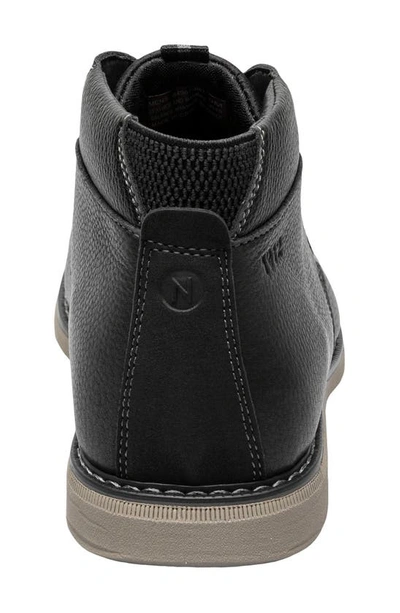 Nunn Bush Otto Plain Toe Chukka Boot In Black Tumbled