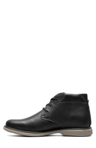 Nunn Bush Otto Plain Toe Chukka Boot In Black Tumbled
