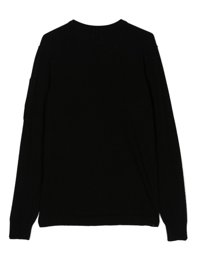 Shop C.p. Company Cp Company Boys Black Cotton Sweatshirt