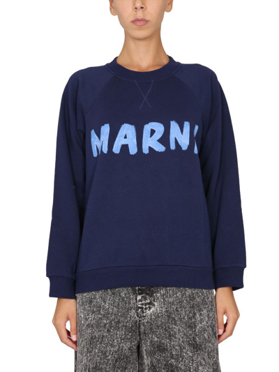 Shop Marni Women's Blue Other Materials Sweatshirt