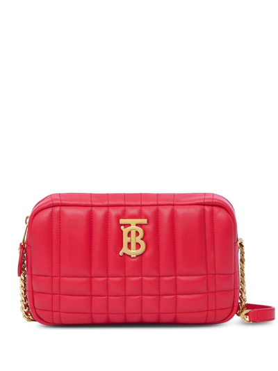 Shop Burberry Women's Red Leather Shoulder Bag