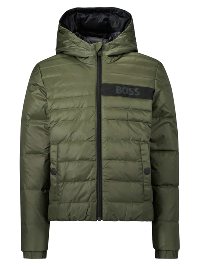 Overlappen Er is een trend honing Hugo Boss Kids Down Jacket For Boys In Green | ModeSens