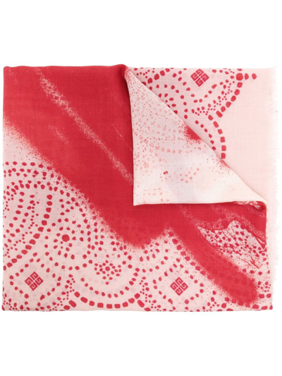 Givenchy Greco-print Lightweight Scarf In Rosa