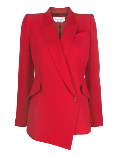 Shop Alexander Mcqueen Women's Jackets -  - In Red Synthetic Fibers