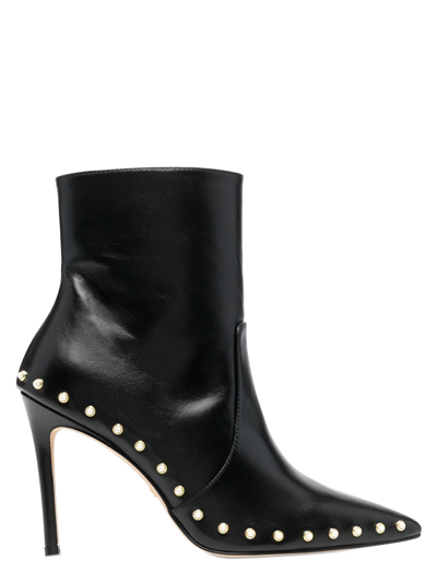 Stuart Weitzman Stuart Pearl 100 Zip Bootie In Black