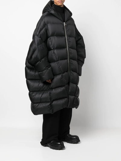 Shop Rick Owens Oversize Padded Coat In Black