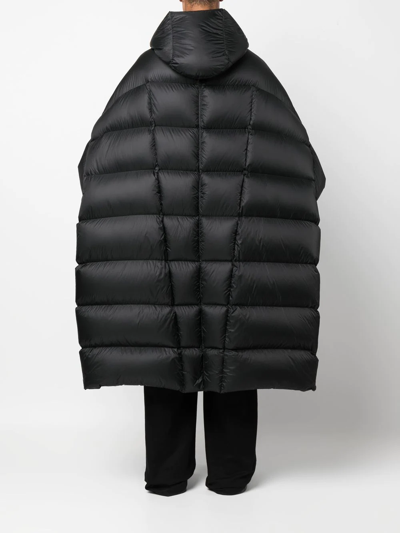 Shop Rick Owens Oversize Padded Coat In Black