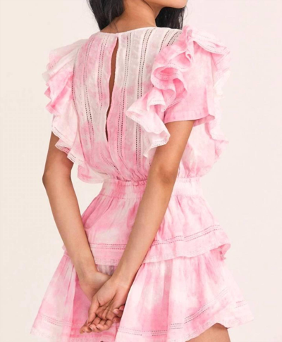 Shop Loveshackfancy Natasha Dress In Island Pink In Multi
