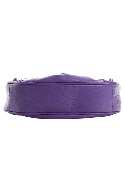 Shop Balenciaga Extra Small Le Cagole Lambskin Shoulder Bag In Purple