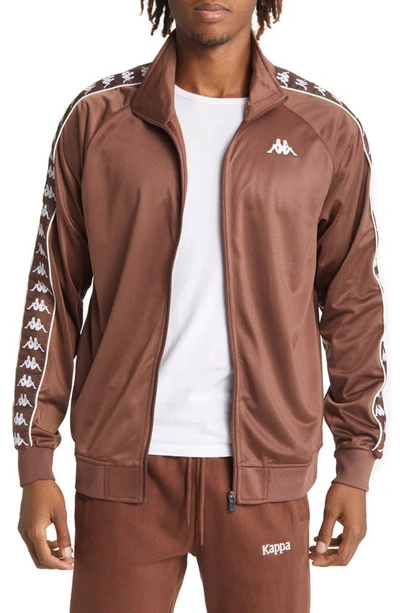 Kappa 222 Banda Anniston Track Jacket In Brown Dk-bright White | ModeSens