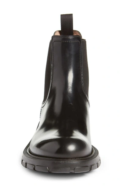 Shop Ferragamo Iago Lug Sole Chelsea Boot In Nero