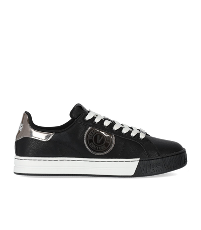 Shop Versace Jeans Couture V-emblem Black Sneaker