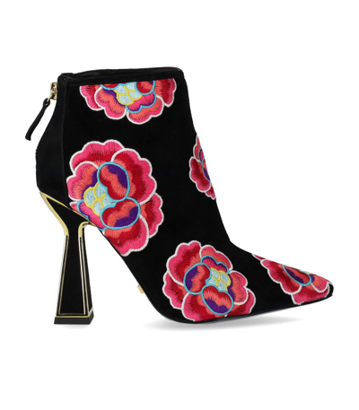 Shop Kat Maconie Lucie Black Floral Heeled Ankle Boot