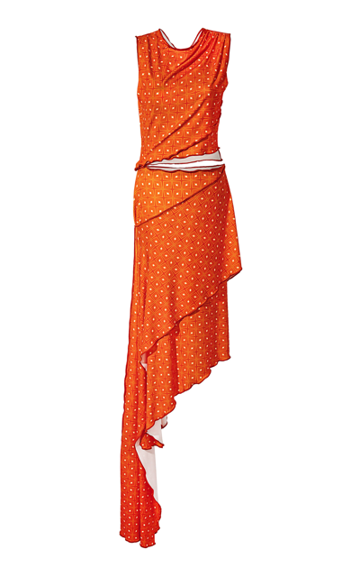 Shop Anim Umbi Asymmetric Cutout Maxi Dress In Multi