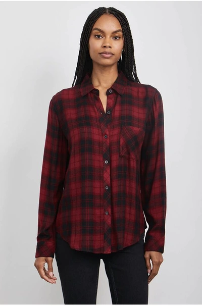 Shop Rails Hunter Shirt In Crimson Pitch In Black/red/prints