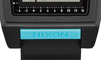 Shop Nixon Base Tide Pro Digital Silicone Strap Watch, 42mm In All Black / Blue