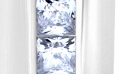 Shop Crislu Princess Cut Cubic Zirconia Hoop Earrings In Platinum
