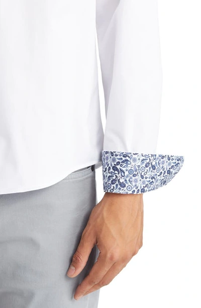 Shop Stone Rose Dry Touch® Performance Button-up Shirt In White