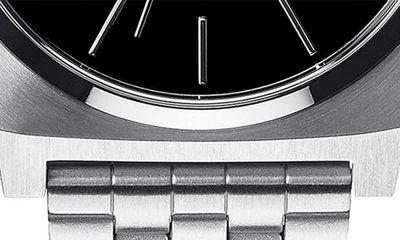 Shop Nixon The Time Teller Watch, 37mm In Matte Black/ Gold