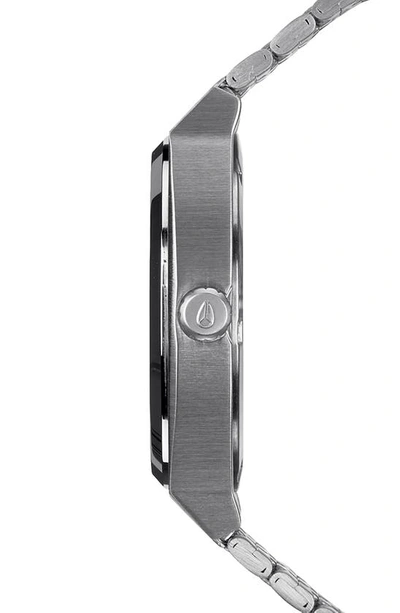 Nixon 'the Time Teller' Stainless Steel Bracelet Watch, 37mm In Black/ Silver