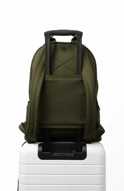 Dagne Dover Medium Dakota Neoprene Backpack In Dark Moss