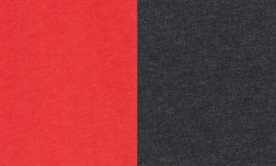 Nordstrom Kids' Assorted 2-pack Organic Cotton T-shirts In Red- Charcoal Pack