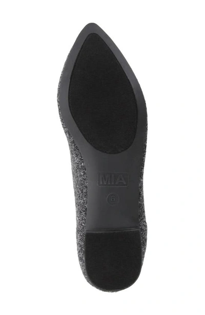Shop Mia Kerri Pointed Toe Flat In Charcoal