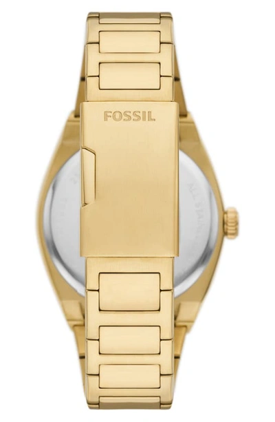 Shop Fossil Everett Bracelet Watch, 42mm In Gold