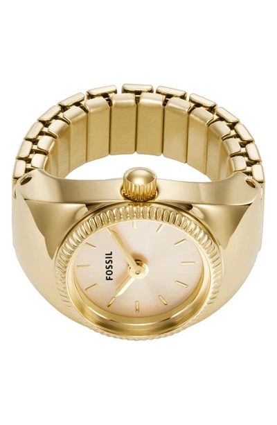 Fossil Ring Watch, 15mm In Gold