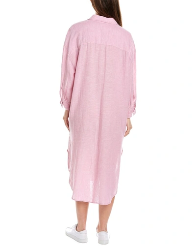 Shop Vince Camuto Linen-blend Shirtdress In Pink