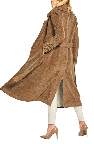 Sentaler Women's Bouclé Notched-collar Long Wrap Coat In Dark Camel