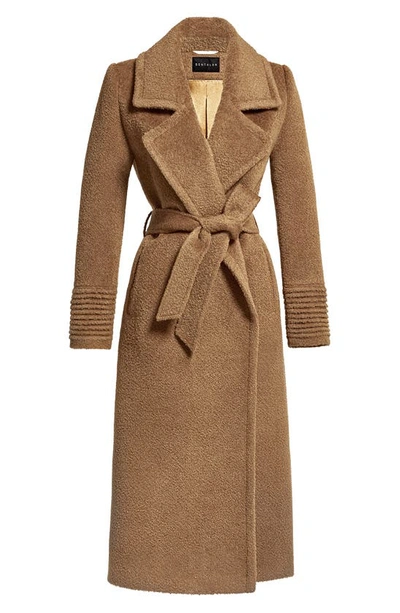 Sentaler Women's Bouclé Notched-collar Long Wrap Coat In Dark Camel