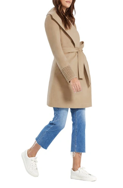 Sentaler Women's Bouclé Alpaca Long Hooded Coat In Camel