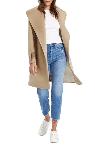 Sentaler Women's Bouclé Alpaca Long Hooded Coat In Camel