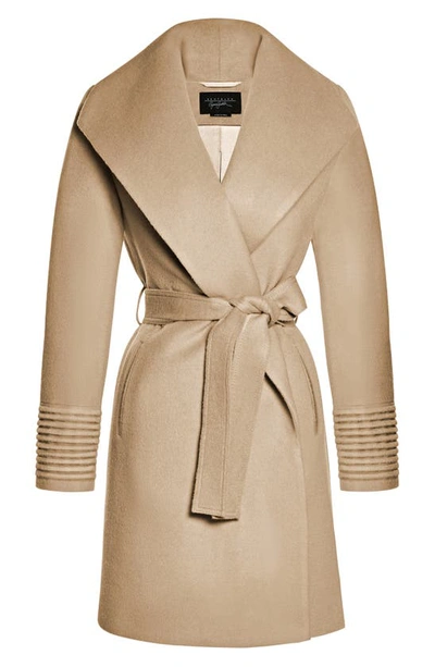 Sentaler Women's Bouclé Alpaca Long Hooded Coat In Camel