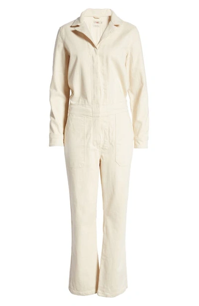 Shop Faherty Overland Stretch Organic Cotton Jumpsuit In Natural