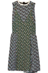 MARNI Paneled Printed Silk Crepe De Chine Dress