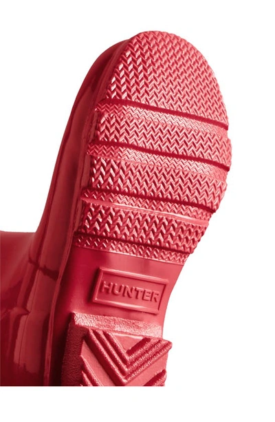 Shop Hunter Original Gloss Waterproof Rain Boot In Rowan Pink