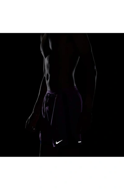 Shop Nike Dri-fit Stride Hybrid Running Shorts In Vivid Purple/ Deep Royal Blue