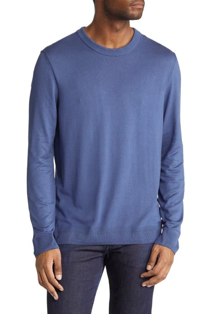 Shop Hugo Boss Lope Crewneck Sweater In Bright Blue