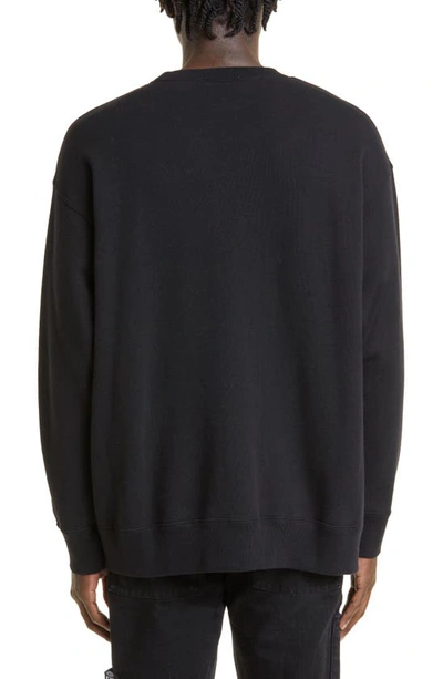Shop Undercover Rose Cotton Graphic Sweatshirt In Black