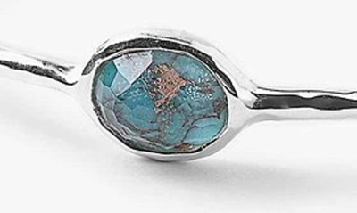 Shop Ippolita 'wonderland' Five-stone Bangle In Silver/ Turquoise
