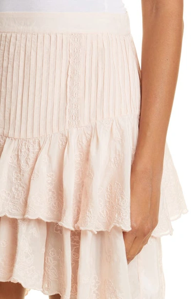Shop Ted Baker Tiered Lace Handkerchief Hem Skirt In Light Pink