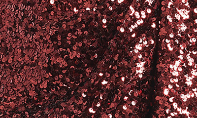 Shop Sachin & Babi Delaney Sequin Long Sleeve Faux Wrap Cocktail Minidress In Bordeaux
