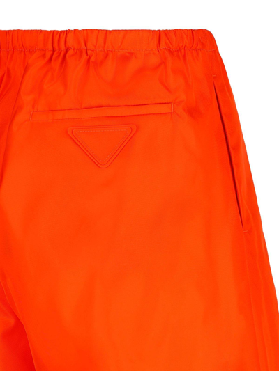 Shop Prada High Waist Straight Leg Pants In Arancio