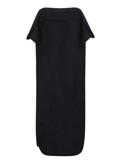 Shop Mm6 Maison Margiela Dress With An Asymmetrical Design By In Black