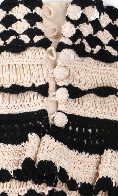 Shop Zimmermann Anneke Crochet Midi Skirt In Nero