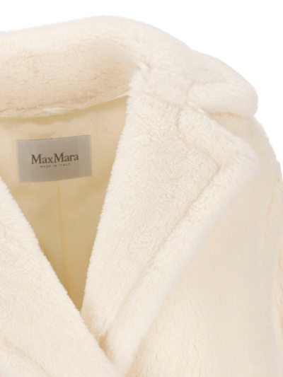 Shop Max Mara Teddy Bear Icon Coat In Bianco