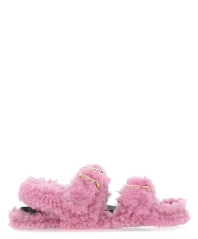 Shop Marni Buckled Strap Sandals In Pink